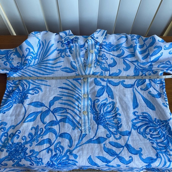 Lilly Pulitzer Riverlyn Pieced Print Tunic Top Glisten in the Sun Size S - Picture 15 of 16